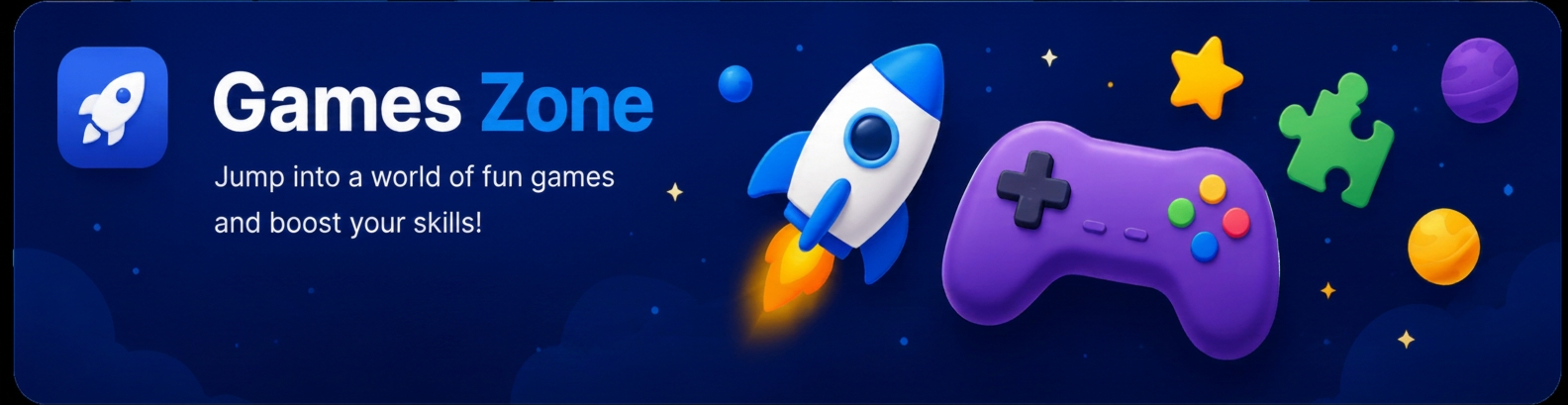 Games Zone — Jump into a world of fun games and boost your skills