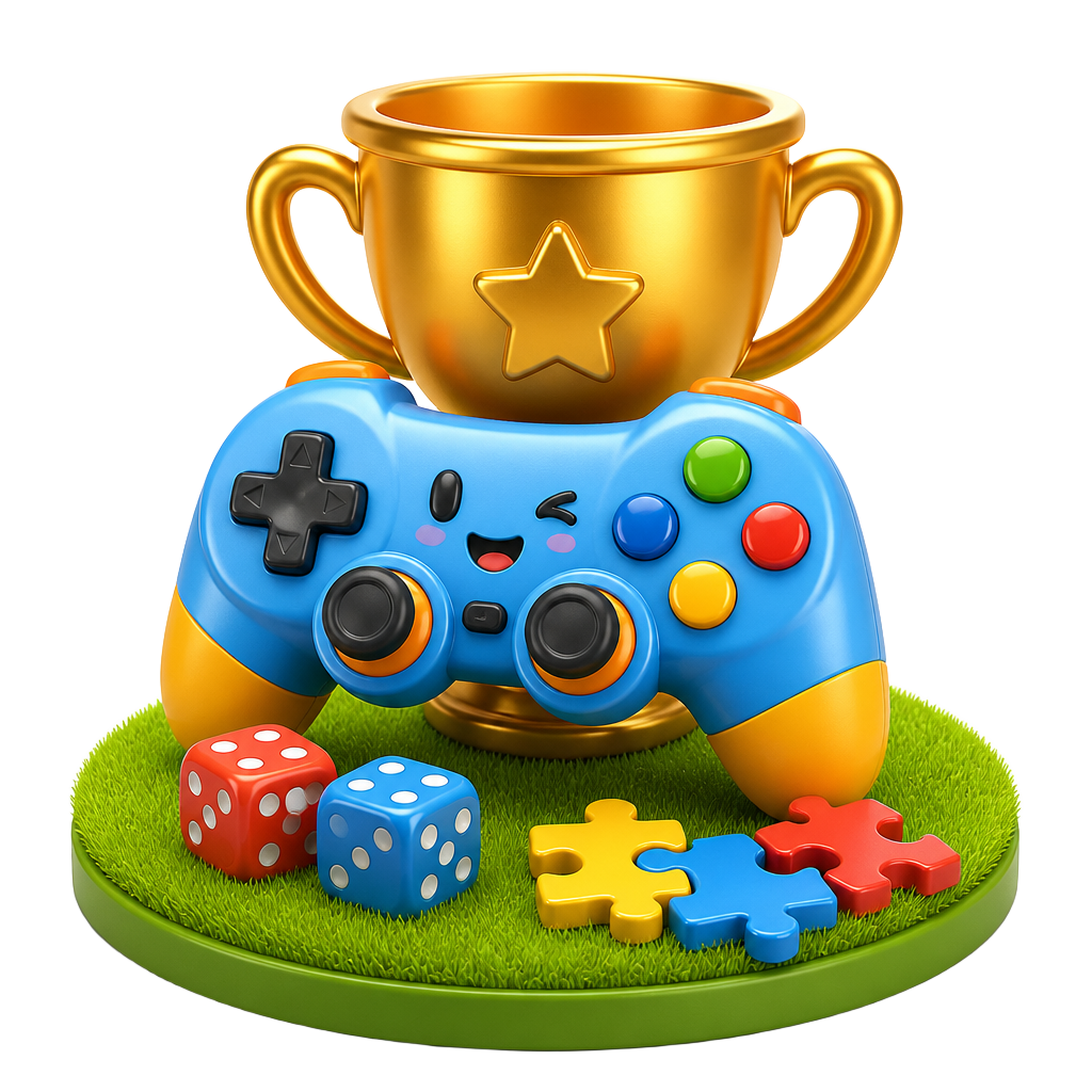 3D game controller with a trophy — Games